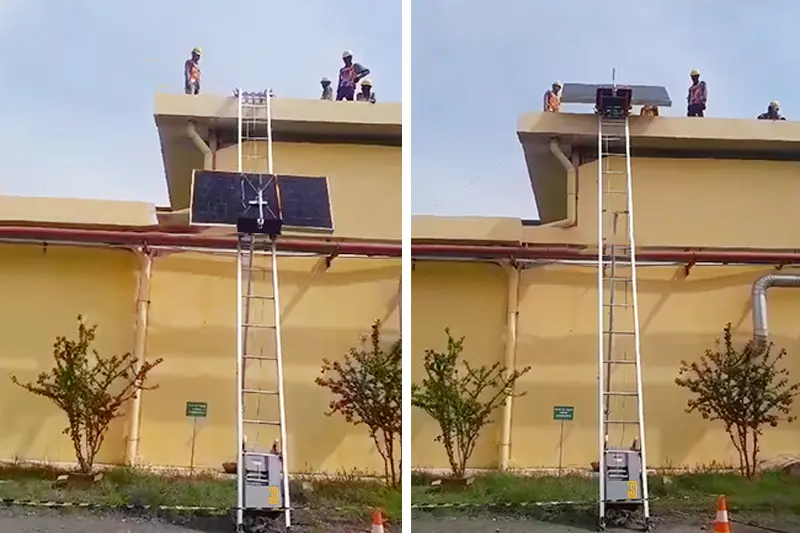 3S LIFT Ladder Hoist: Empowering Indonesian Client with Efficient Solar Panel Installation
