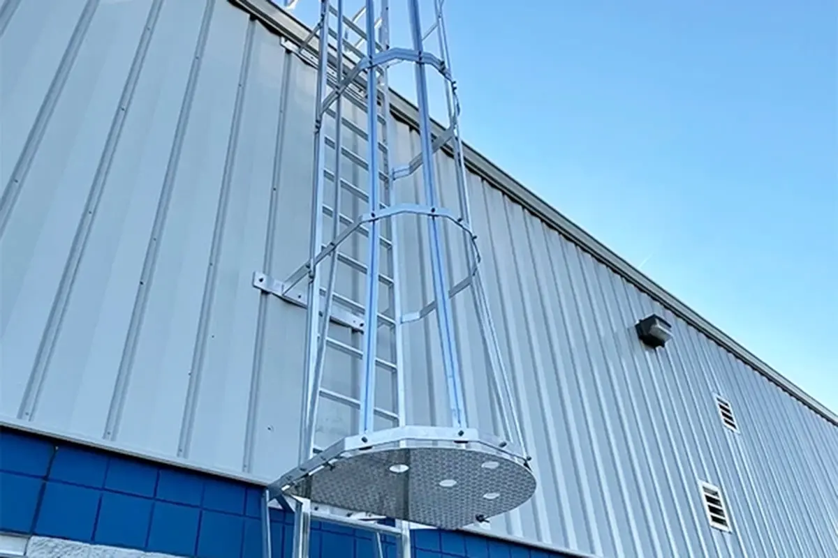 Application cases of aluminum alloy ladder cages in factory buildings